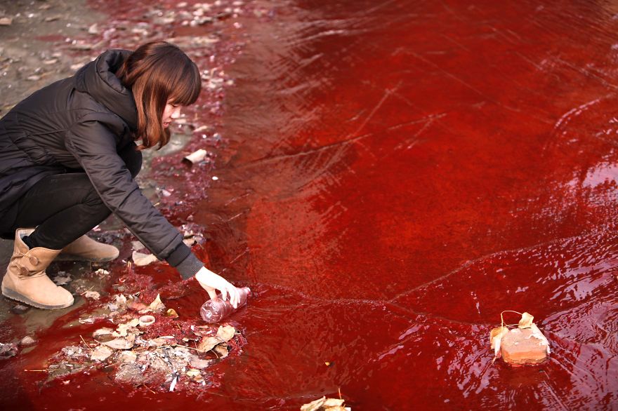 CHINA-ENVIRONMENT-POLLUTION-RIVER