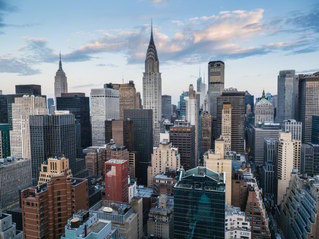 07 Sep 2014 --- Manhattan skyscrapers including the Chrysler and Empire State Buildings, Manhattan, New York, United States --- Image by © Fraser Hall/Corbis