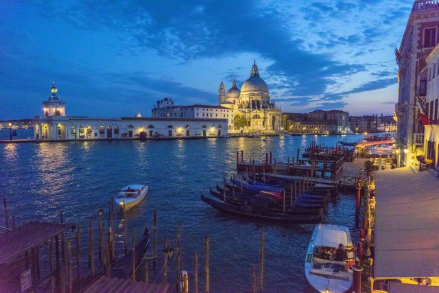 24 Apr 2015, Venice, Italy --- Italy, Veneto, Venezia (Venice) . Canal Grande and Santa Maria della Salute church --- Image by © Atlantide Phototravel/Corbis