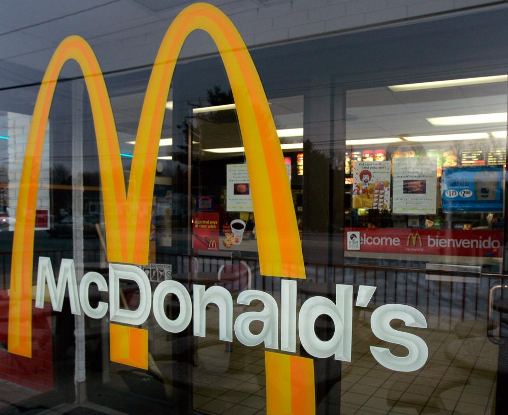 A McDonalds sign welcomes patrons into the restaurant in Wilmington, Del., Wednesday, Jan. 24, 2007. McDonald's Corp., the world's largest fast-food chain, says its fourth-quarter profit more than doubled, thanks in large part to the spinoff of a burrito chain and strong sales in Europe. (AP Photo/Chris Gardner)