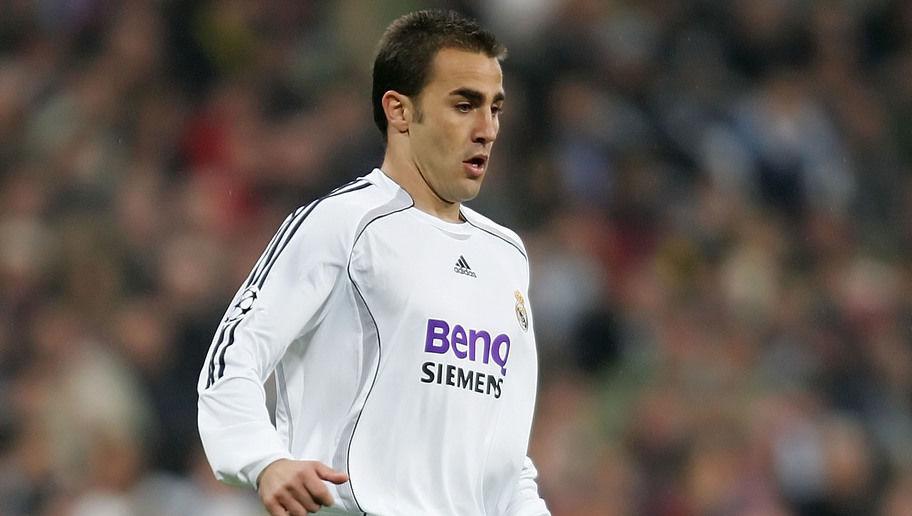 MADRID, SPAIN - FEBRUARY 20: Fabio Cannavaro of Madrid in action during the UEFA Champions League round of 16, first leg match between Real Madrid and Bayern Munich at the Santiago Bernabeu stadium on February 20, 2007 in Madrid, Spain. (Photo by Stuart Franklin/Bongarts/Getty Images)