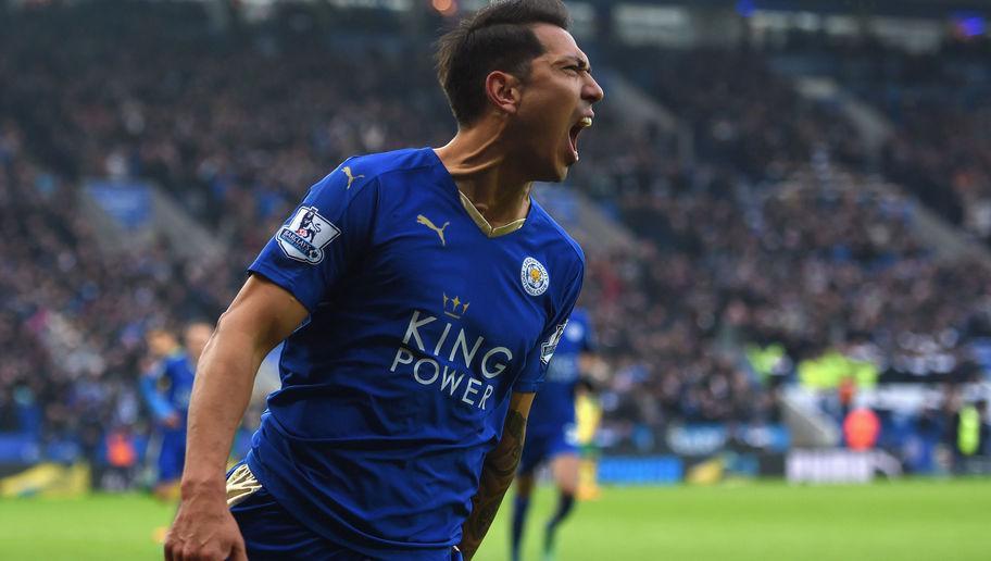 during the Barclays Premier League match between Leicester City and Norwich City at The King Power Stadium on February 27, 2016 in Leicester, England.