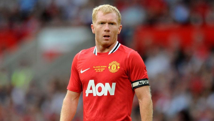 MANCHESTER, ENGLAND - AUGUST 05:  Paul Scholes of Manchester United looks on during his Testimonial Match between Manchester United and New York Cosmos at Old Trafford on August 5, 2011 in Manchester, England.  (Photo by Chris Brunskill/Getty Images)