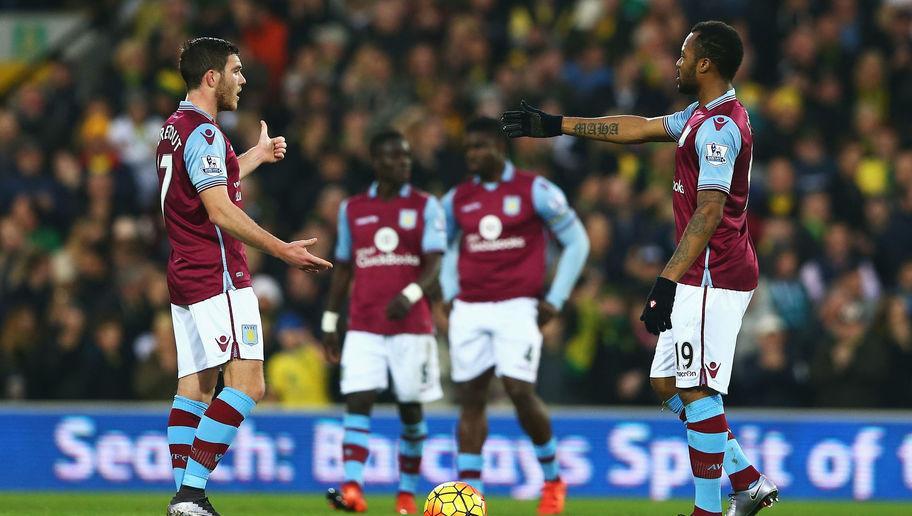 during the Barclays Premier League match between Norwich City and Aston Villa at Carrow Road on December 28, 2015 in Norwich, England.