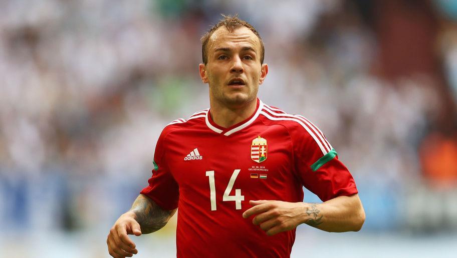 GELSENKIRCHEN, GERMANY - JUNE 04:  Gergo Lovrencsics of Hungary in action during the international friendly match between Germany and Hungary at Veltins-Arena on June 4, 2016 in Gelsenkirchen, Germany.  (Photo by Dean Mouhtaropoulos/Bongarts/Getty Images)