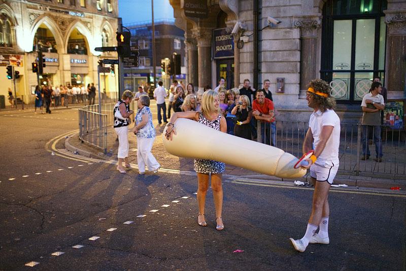 The nightlife in Cardiff, UK.