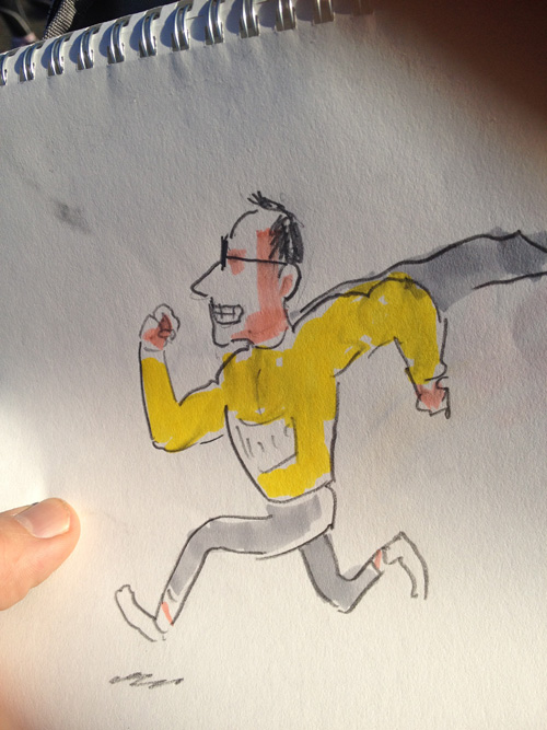 Њујоршкиот маратон низ 45 цртежи „во живо“