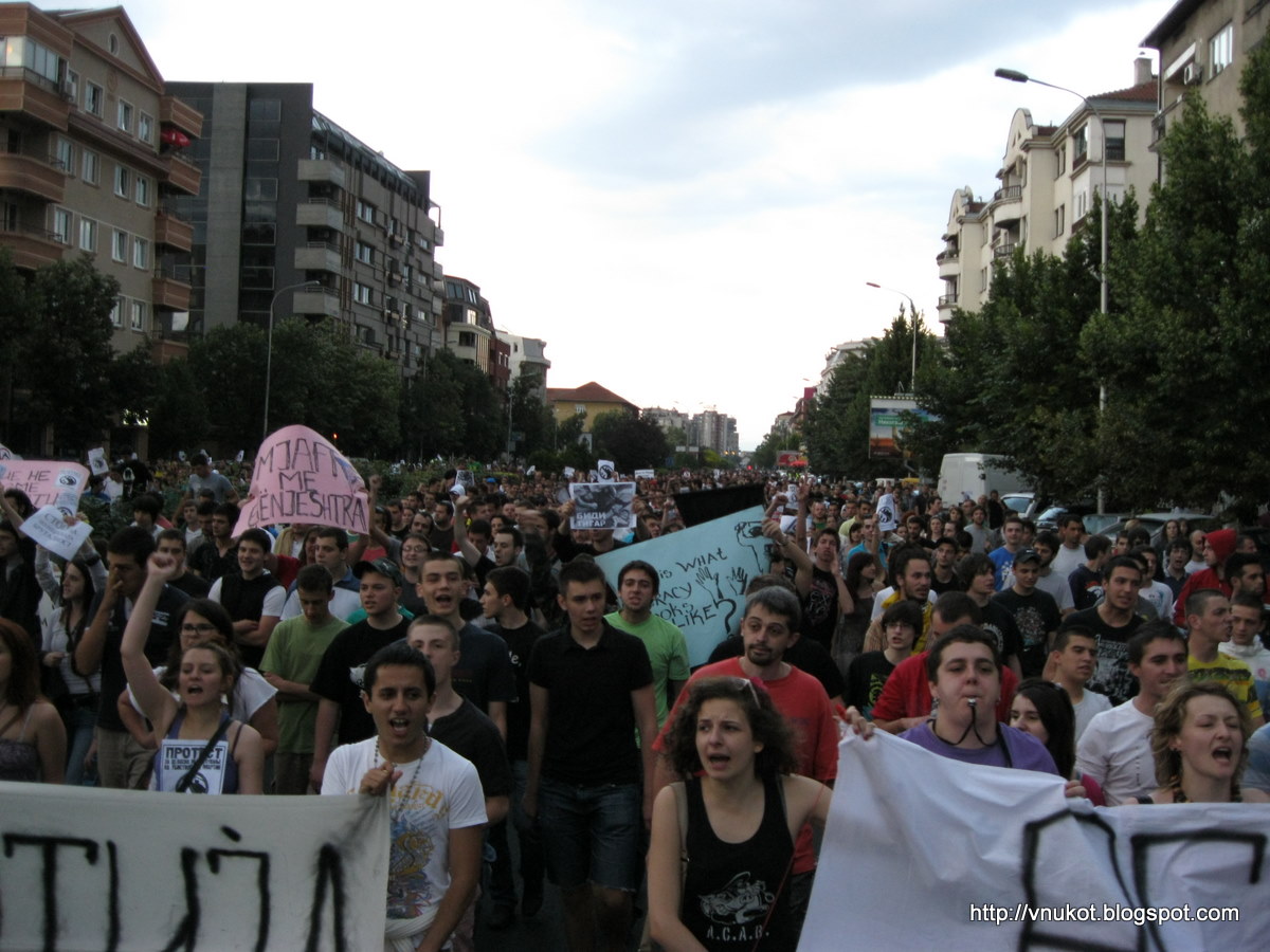 Протести во Скопје по убиството на Мартин Нешкоски (видеа)